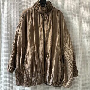 Mycra Pac One reversible taupe rain jacket windbreaker women's size 2X
